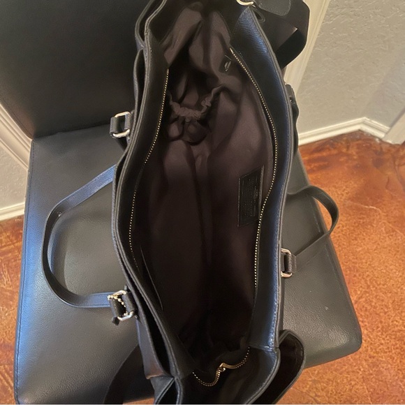 Coach Black Leather Diaper Bag. Multipurpose Use. Great for Laptops. - Picture 3 of 3